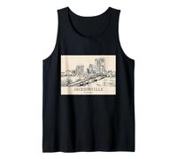 Souvenir da Viaggio retrò Vintage di Jacksonville Florida Canotta