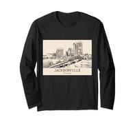 Souvenir da Viaggio retrò Vintage di Jacksonville Florida Maglia a Manica