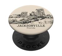 Souvenir da viaggio retrò vintage di Jacksonville Florida PopSockets PopGrip Adesivo