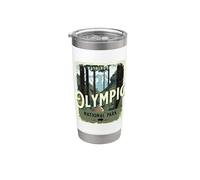 Souvenir da viaggio vintage del Parco Nazionale Olimpico di Washington Bicchiere termico in acciaio inox doppia parete