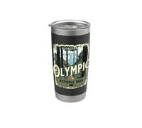 Souvenir da viaggio vintage del Parco Nazionale Olimpico di Washington Bicchiere termico in acciaio inox doppia parete