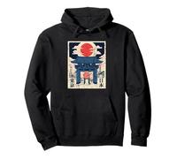 Souvenir da viaggio vintage in stile Ukiyo-e Tokyo Asakusa Giappone Felpa con Cappuccio