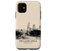 Souvenir da viaggio vintage retrò di Philadelphia Pennsylvania Custodia per iPhone 11