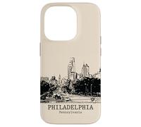 Souvenir da viaggio vintage retrò di Philadelphia Pennsylvania Custodia per iPhone 14 Pro