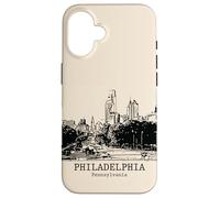 Souvenir da viaggio vintage retrò di Philadelphia Pennsylvania Custodia per iPhone 16