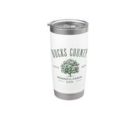 Souvenir dal design vintage di Bucks County PA Bicchiere termico in acciaio inox doppia parete
