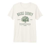 Souvenir dal Design Vintage di Bucks County PA Maglietta Premium