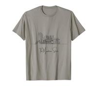 Souvenir d'arte da viaggio in West Virginia Home Black Skyline Maglietta