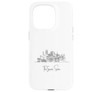 Souvenir d'arte da viaggio New Hampshire Home Black Skyline Custodia per iPhone 15 Pro