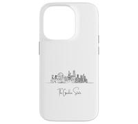 Souvenir d'arte da viaggio New Jersey Home Black Skyline Custodia per iPhone 14 Pro