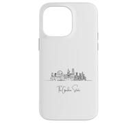 Souvenir d'arte da viaggio New Jersey Home Black Skyline Custodia per iPhone 14 Pro Max