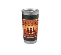 Souvenir dei cowboy al tramonto nel deserto del vecchio West di Tucson, Arizona Bicchiere termico in acciaio inox doppia parete