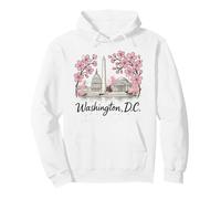 Souvenir dei Fiori di ciliegio dei monumenti di Washington DC Felpa con Cappuccio