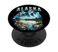 Souvenir dei visitatori dell'ultima frontiera dell'Alaska PopSockets PopGrip Adesivo