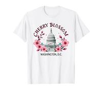 Souvenir del Campidoglio degli Stati Uniti in Fiore di ciliegio Washington Maglietta
