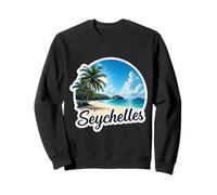 Souvenir del paesaggio delle vacanze estive della spiaggia soleggiata delle Seychelles Felpa