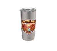 Souvenir del Parco Nazionale delle Canyonlands Utah Memorabilia Escursionista Bicchiere termico in acciaio inox doppia parete