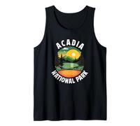 Souvenir del Parco Nazionale di Acadia Maine retrò per Uomini, Donne e Bambini Canotta