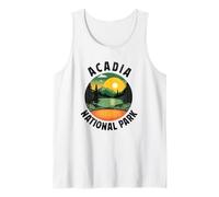 Souvenir del Parco Nazionale di Acadia Maine retrò per Uomini, Donne e Bambini Canotta