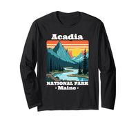 Souvenir del Parco Nazionale di Acadia Maine retrò per Uomini, Donne e Bambini Maglia a Manica