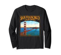 Souvenir del ponte Golden-Gate di San Francisco al tramonto California Maglia a Manica