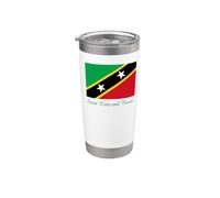 Souvenir della bandiera di Saint Kitts e Nevis Bicchiere termico in acciaio inox doppia parete