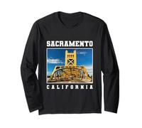 Souvenir della California sullo Skyline del Tower Bridge di Sacramento Maglia a Manica