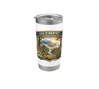 Souvenir della fauna selvatica di Washington del Parco nazionale olimpico Bicchiere termico in acciaio inox doppia parete