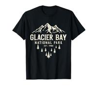 Souvenir della Natura del Parco Nazionale Vintage dell'Alaska di Glacier bay Maglietta