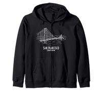 Souvenir della Nebbia del Golden Gate Bridge di San Francisco California Felpa con Cappuccio