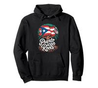 Souvenir dell'albero genealogico della Bandiera del Porto Rico con Radici portoricane Felpa con Cappuccio