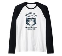 Souvenir delle cascate del Niagara Ontario-Buffalo NY Canada Promemoria Maglia con Maniche Raglan
