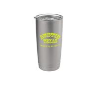 Souvenir delle coordinate di Austin Texas Bicchiere termico in acciaio inox doppia parete