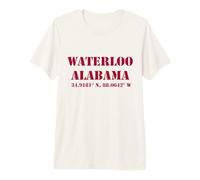 Souvenir delle Coordinate di Waterloo Alabama Maglietta Premium