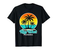 Souvenir delle Florida Keys al Tramonto Tropicale di Key West Maglietta