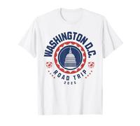 Souvenir delle vacanze 2025 di viaggio su strada a Washington DC Maglietta