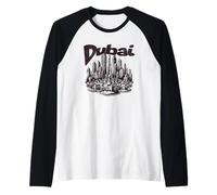 Souvenir delle Vacanze a Dubai City Maglia con Maniche Raglan