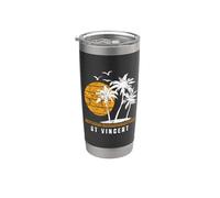 Souvenir delle vacanze nei Caraibi dell'isola di St Vincent Bicchiere termico in acciaio inox doppia parete