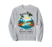 Souvenir dell'isola caraibica delle Indie occidentali di Gros Piton Santa Lucia Felpa