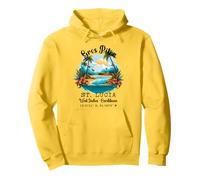 Souvenir dell'isola caraibica delle Indie occidentali di Gros Piton Santa Lucia Felpa con Cappuccio