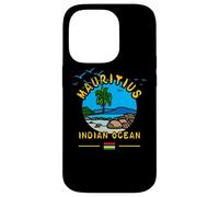 Souvenir dell'isola delle palme dell'Oceano Indiano delle Mauritius Custodia per iPhone 14 Pro
