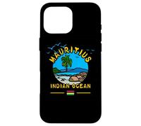 Souvenir dell'isola delle palme dell'Oceano Indiano delle Mauritius Custodia per iPhone 16 Pro Max