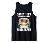 Souvenir dell'isola di Aruba Sandy Toes Viaggiare Isola di Aruba Canotta