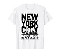 Souvenir di Arte Urbana Vista Orizzonte di New York City Maglietta