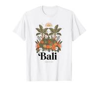 Souvenir di Bali Indonesia Arte Vintage Tropicale Boho Bali Maglietta
