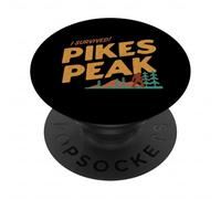 Souvenir di Bigfoot del Colorado con scritta "I Survived Pikes Peak" PopSockets PopGrip Adesivo