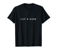 Souvenir di cap D'Agde. Design del Resort per Vacanze sulla Spiaggia di cap D'Agde Maglietta con Stampa Grafica Economica