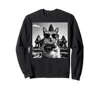 Souvenir di Cat Khmer e tempio cambogiano di Angkor Wat Felpa