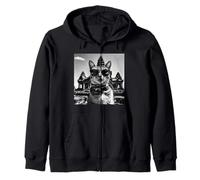 Souvenir di Cat Khmer e tempio cambogiano di Angkor Wat Felpa con Cappuccio