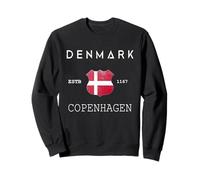 Souvenir di Copenaghen Storia Danese Bandiera Moderna Danimarca Felpa